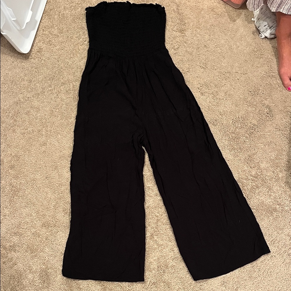 Wild Fable Black Strapless Jumpsuit
